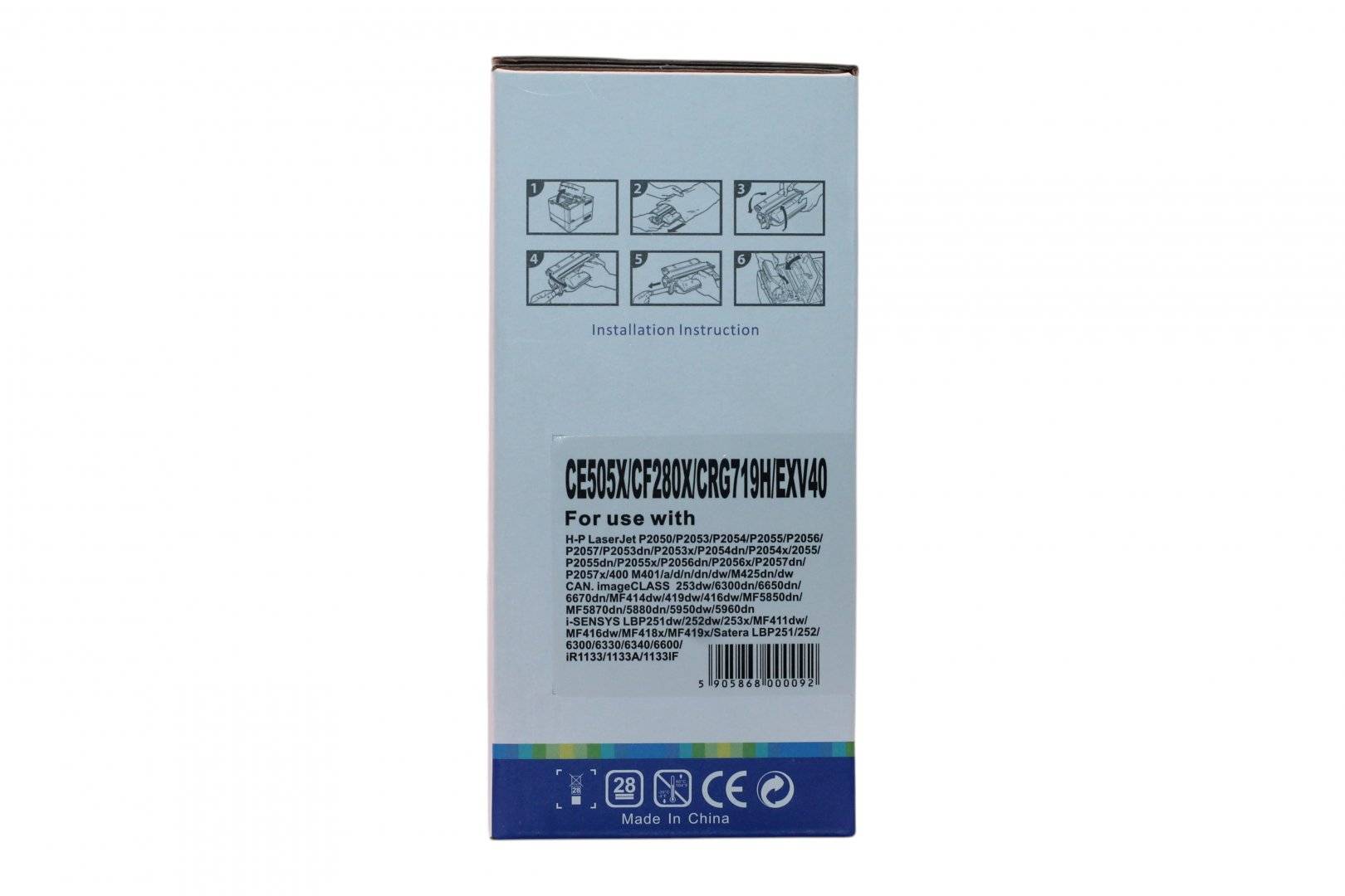 Cartus Toner Compatibil HP/CANON CE505X/CF80XCRG719H/EXV40 Negru (Black) 