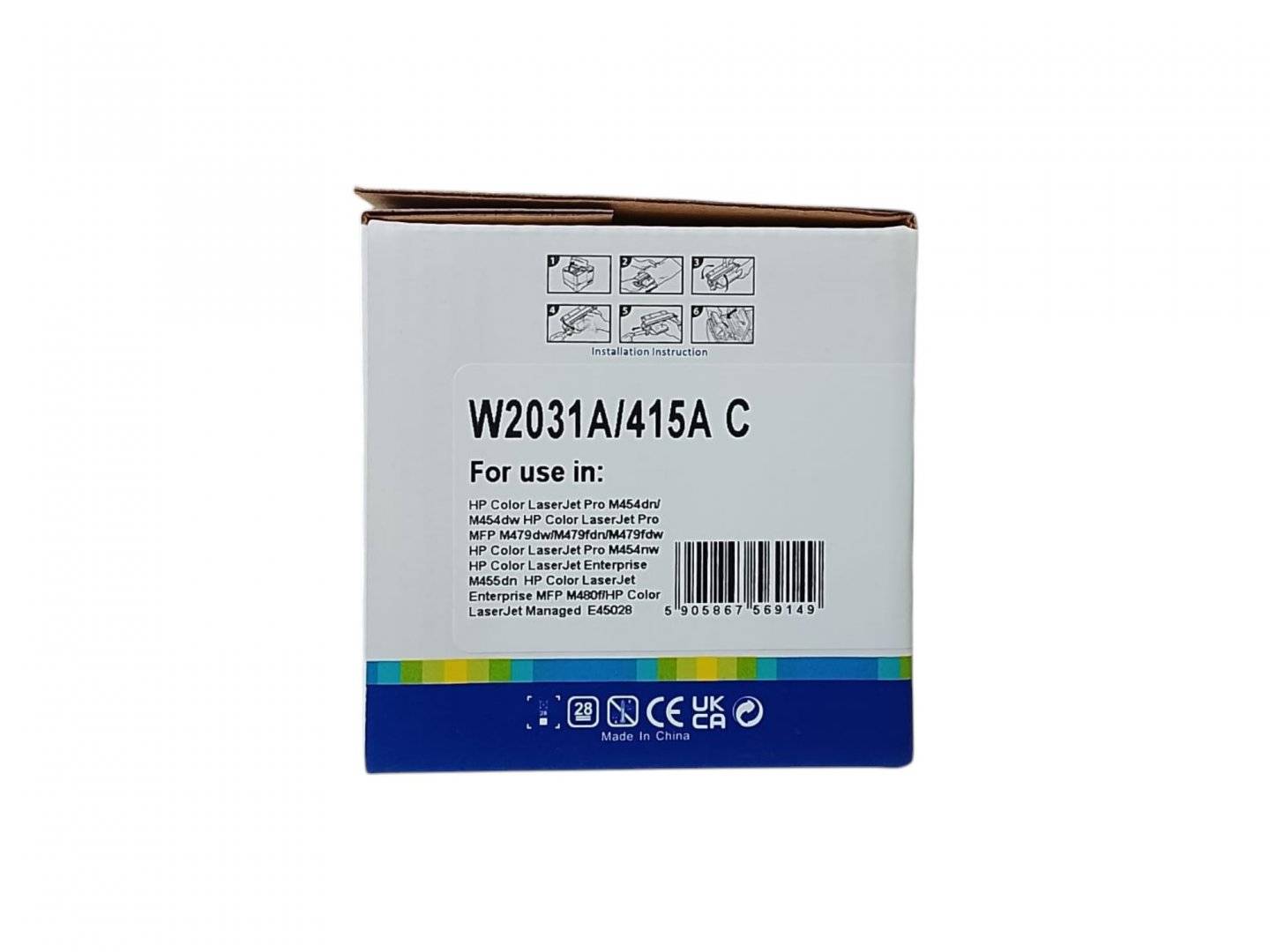  Cartus Toner Compatibil HP W2031A/415A  Albastru (Cyan) 2.1K